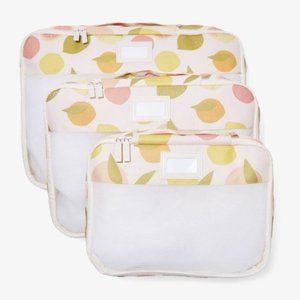 Calpak Peach & Lemon Pattern Packing Cube Set